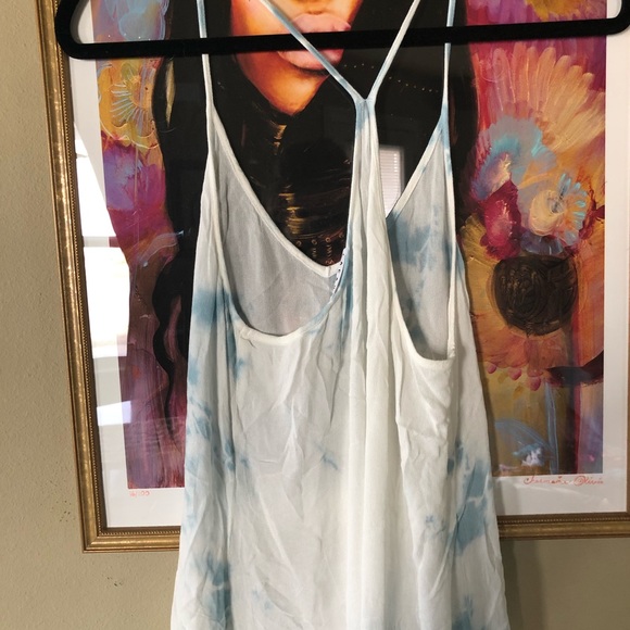 White and baby blue tye dye sundress - Picture 2 of 2